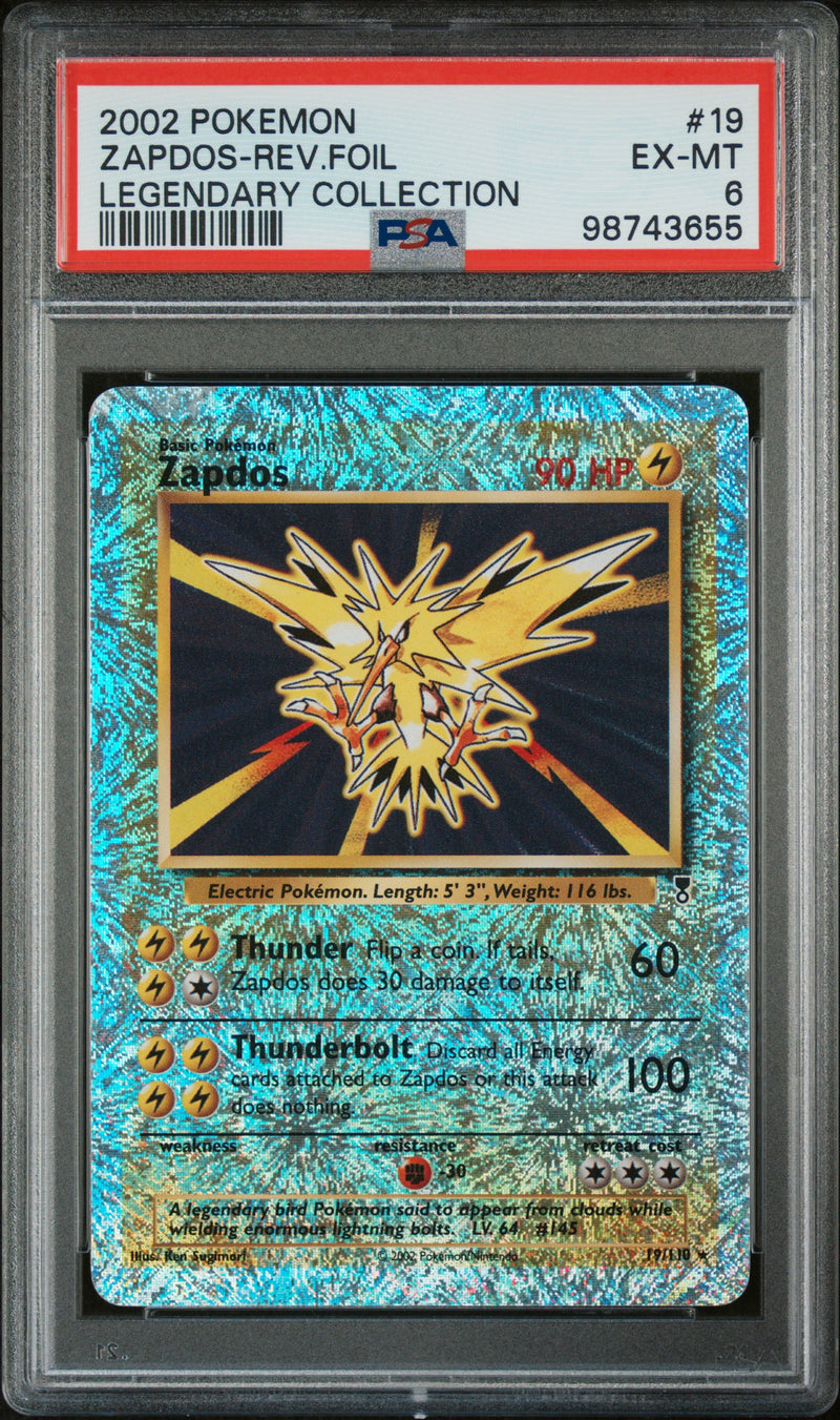 Zapdos (19/110) Reverse Holo Rare (Graded - PSA 6)