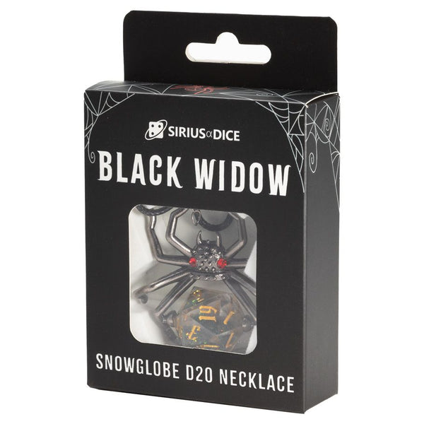 Sirius Dice Necklace: Black Widow D20