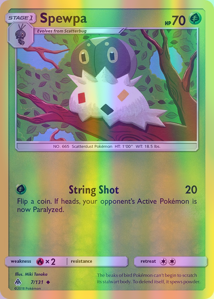 Spewpa - 007/131 (FLI) Uncommon - Near Mint Reverse Holofoil