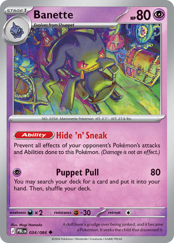 Banette - 034/084 (PBL) Uncommon