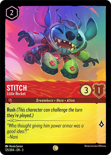 Stitch - Little Rocket (Into the Inklands 125/204) Common - Near Mint Cold Foil