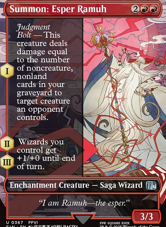 Summon: Esper Ramuh [ #0367 Borderless Alternate Art ] (FIN-U)