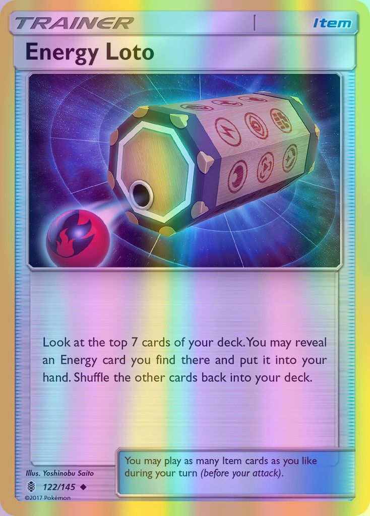 Energy Loto - 122/145 (SM:GRI) Uncommon - Near Mint Reverse Holofoil