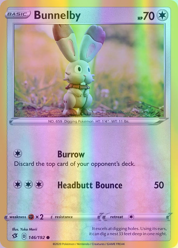 Bunnelby - 146/192 (SWSH02) Common - Near Mint Reverse Holofoil