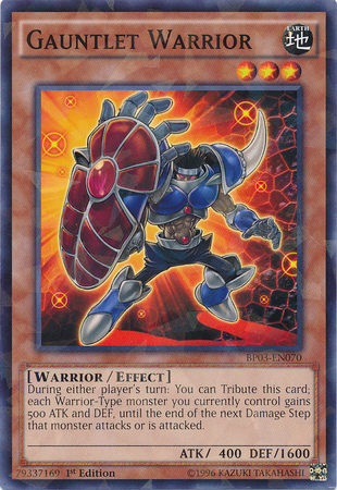 Gauntlet Warrior (Shatterfoil) (BP03-EN070) Shatterfoil Rare - Near Mint 1st Edition