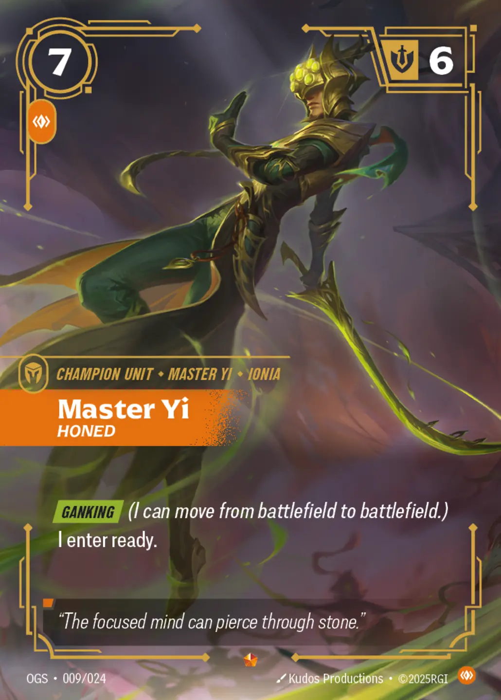 Master Yi - Honed - 009/024 (OGS) Epic