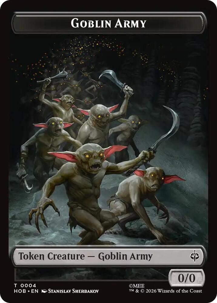 Human Soldier // Goblin Army (0004) Double-Sided Token - The Hobbit (HOB)
