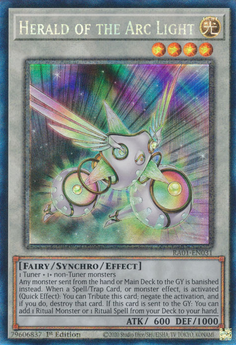 Herald of the Arc Light (RA01-EN031) Prismatic Collector’s Rare - Near Mint 1st Edition
