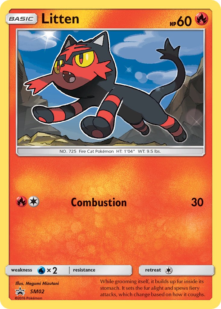 Litten  - SM02 (SM:PR) Promo - Near Mint Holofoil