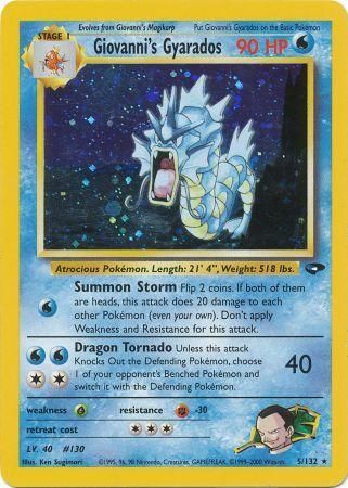 Giovanni's Gyarados - 005/132 (G2) Holo Rare - Unlimited Holofoil Moderate Play