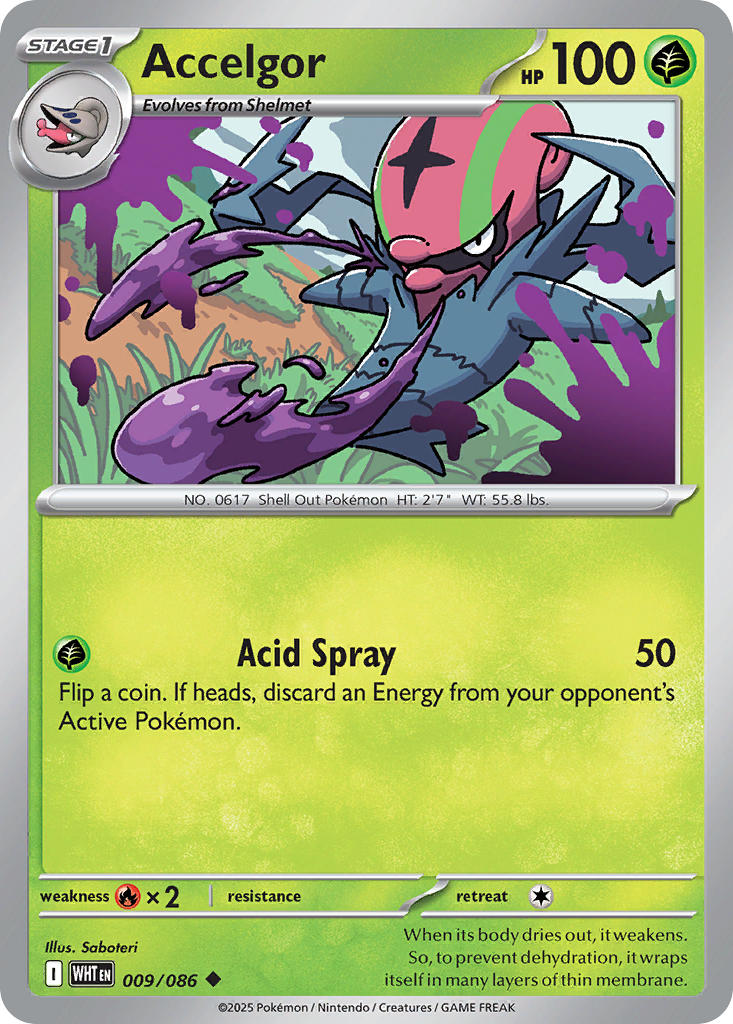 Accelgor (Master Ball Pattern) - 009/086 (WHT) Uncommon