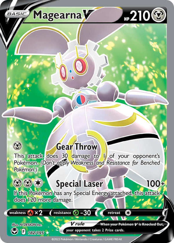 Magearna V (Full Art) - 182/195 (SWSH12) Ultra Rare - Near Mint Holofoil