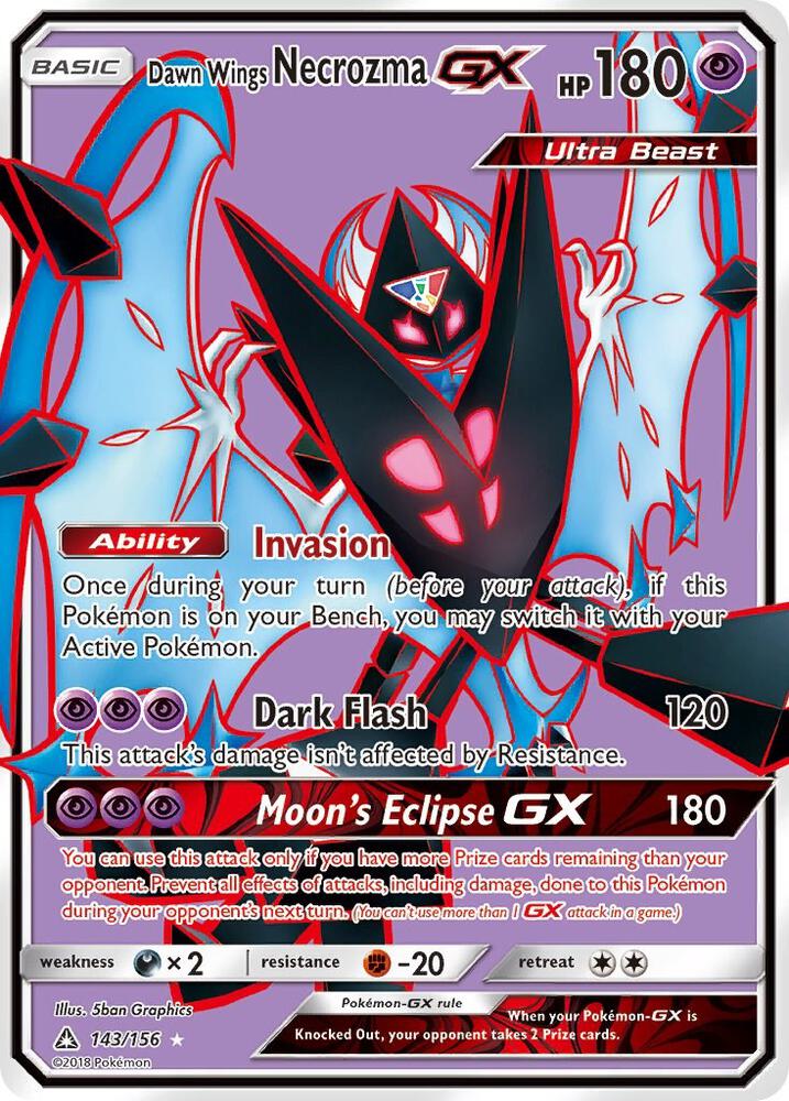 Dawn Wings Necrozma GX (Full Art) - 143/156 (SM05) Ultra Rare - Light Holofoil