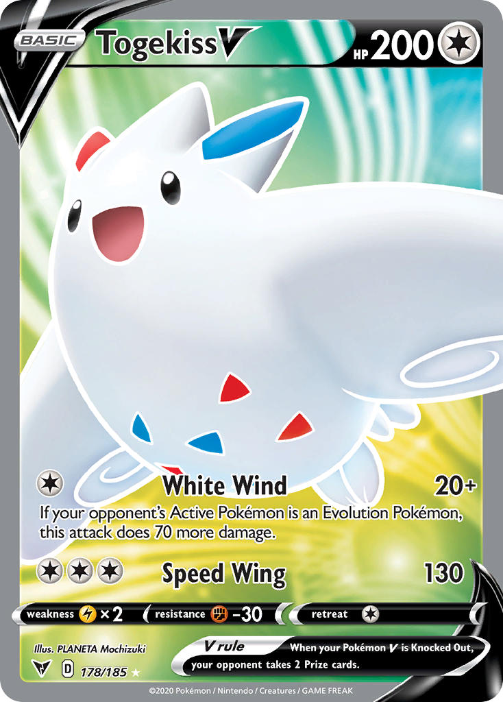 Togekiss V (Full Art) - 178/185 (SWSH04) Ultra Rare - Near Mint Holofoil