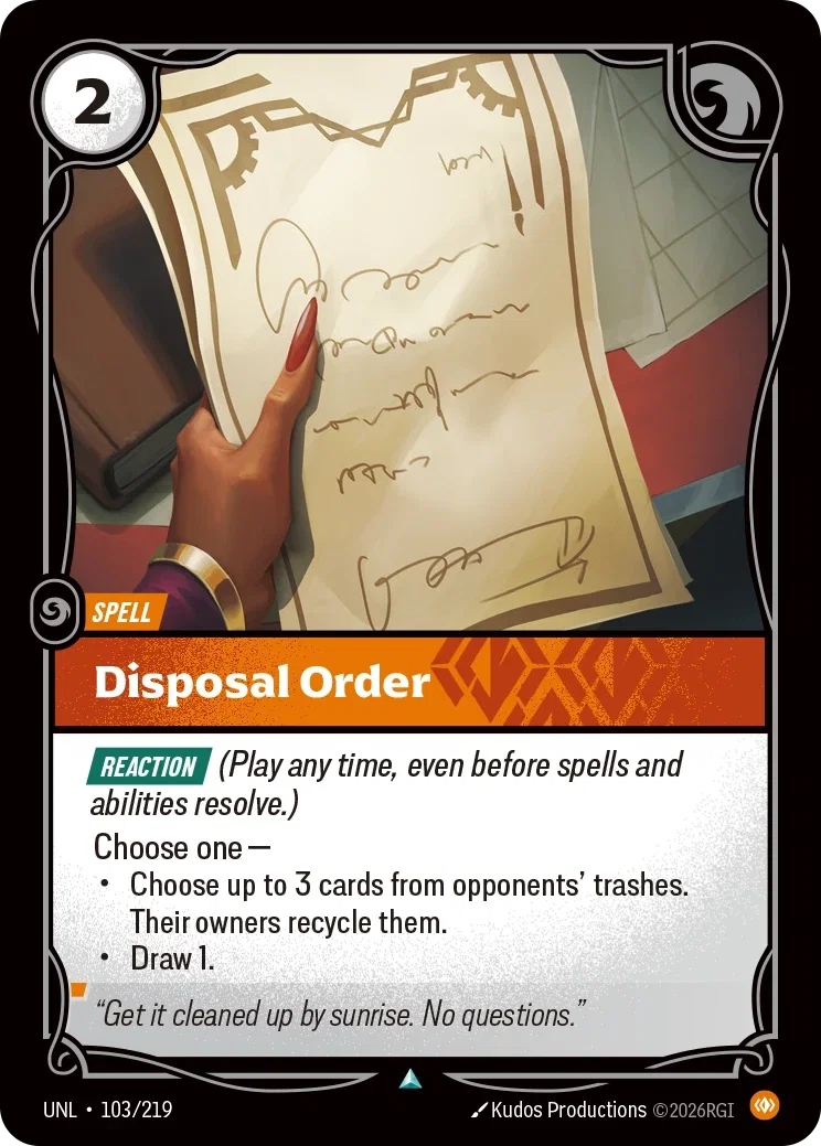 Disposal Order - 103/219 (UNL)  Uncommon