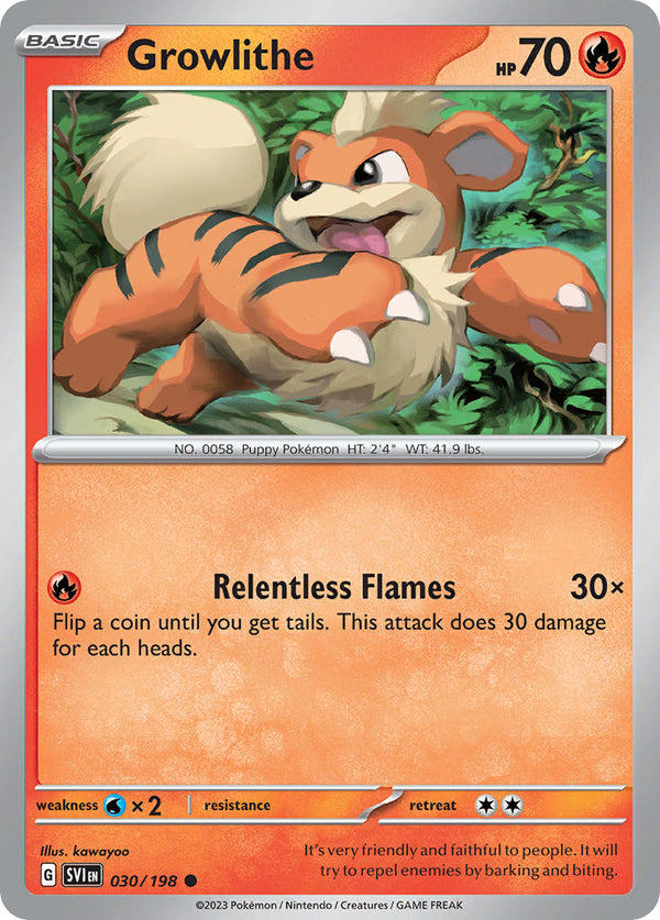 Growlithe - 030/198 (SV1) Common - Near Mint