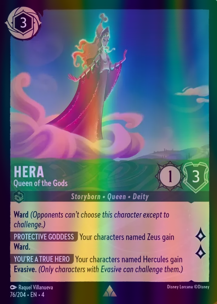 Hera - Queen of the Gods (Ursula's Return 076/204) Rare - Near Mint Cold Foil