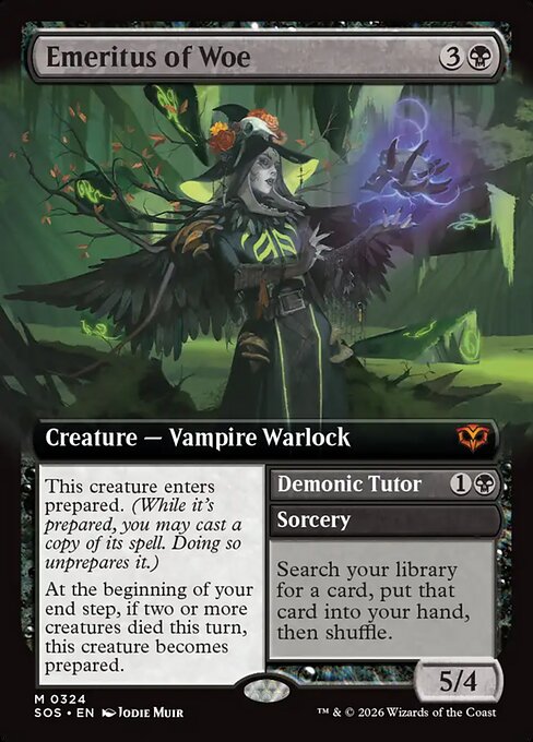 Emeritus of Woe // Demonic Tutor [ #0324 Extended Art ] (SOS-M)