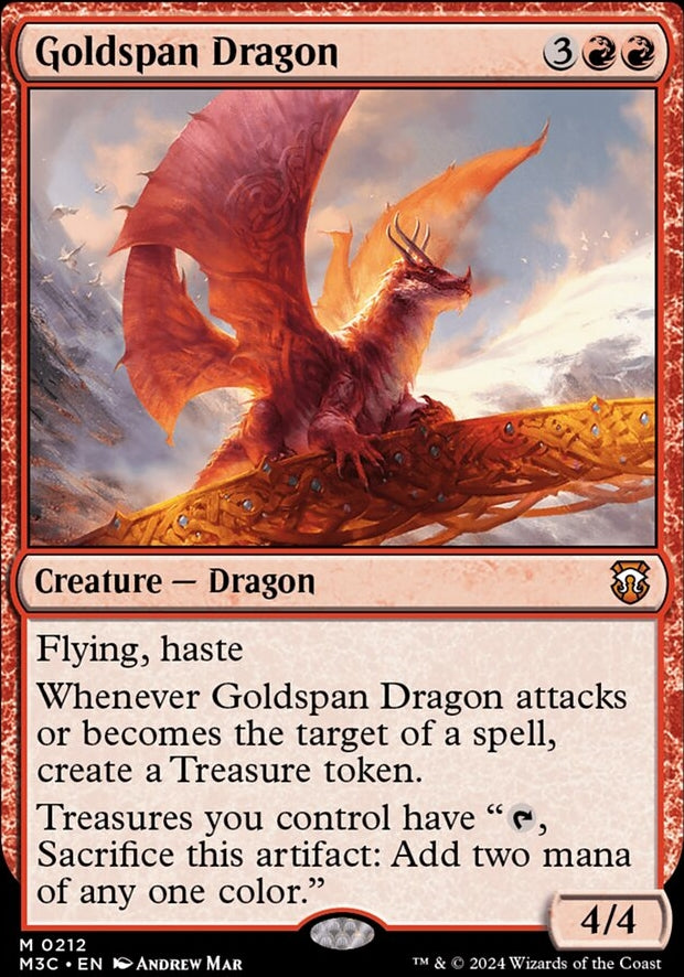 Goldspan Dragon [#0212 Ripple Foil] (M3C-M)