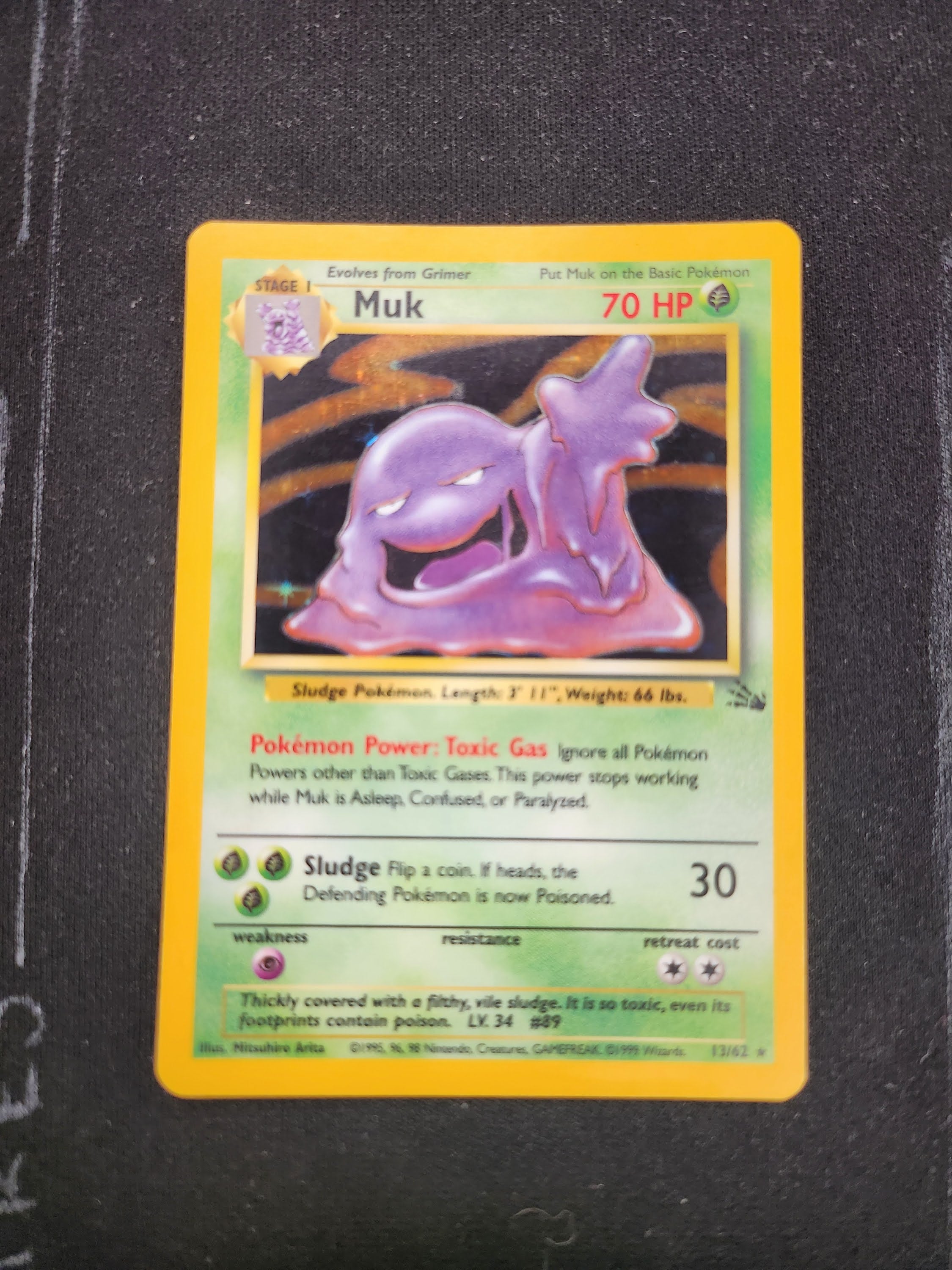 Muk - 13/62 (FO) Holo Rare - Light Play Unlimited Holofoil
