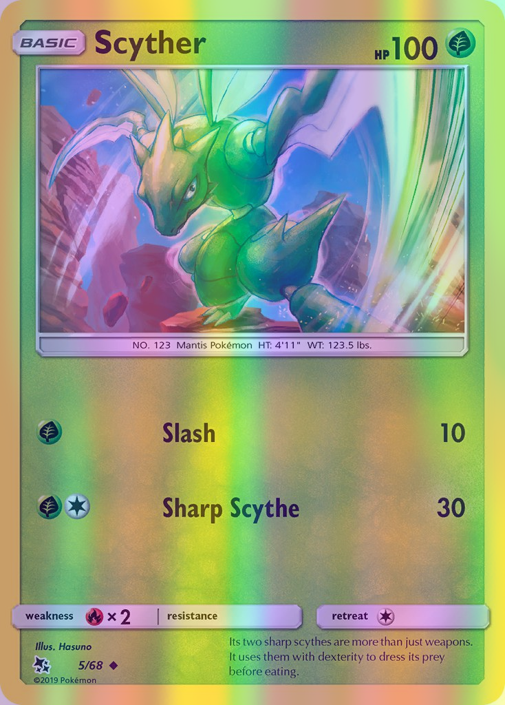 Scyther - 05/68 (HIF) Uncommon - Near Mint Reverse Holofoil