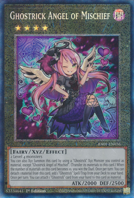 Ghostrick Angel of Mischief (RA01-EN036) Prismatic Collector’s Rare - Near Mint 1st Edition
