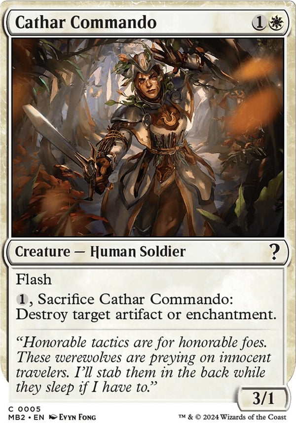 Cathar Commando [#0005 White-Border] (MB2-C)