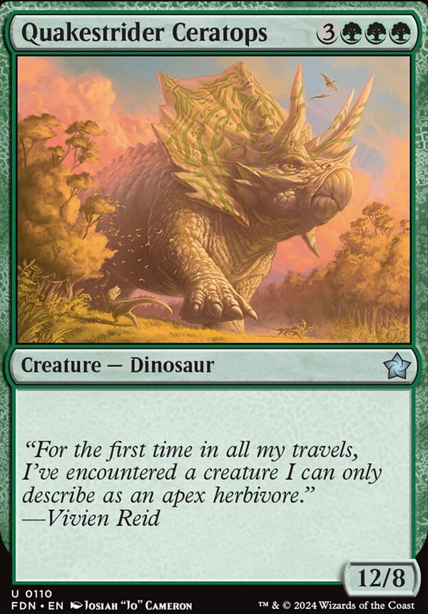 Quakestrider Ceratops [#0110] (FDN-U-FOIL)