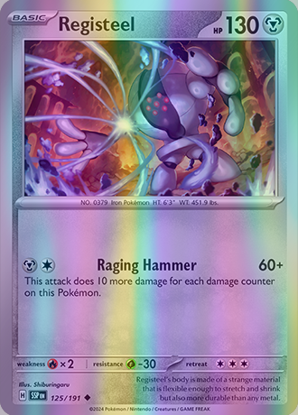 Registeel - 125/191 (SSP) Uncommon - Near Mint Reverse Holofoil