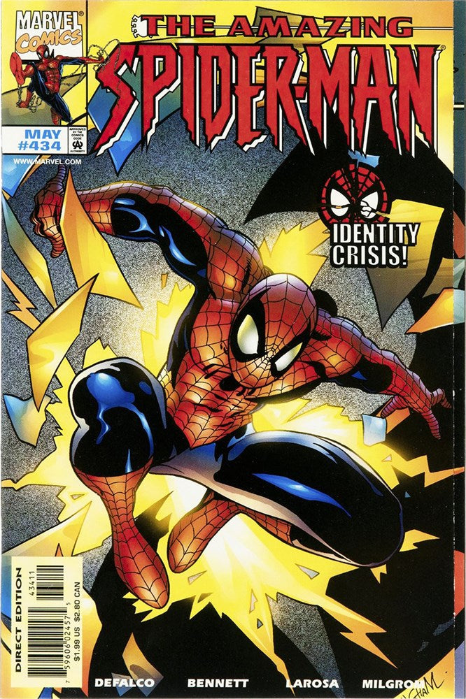 The Amazing Spider-Man (1963 Series) #434 (9.4) Identity Crisis (Pt 2)