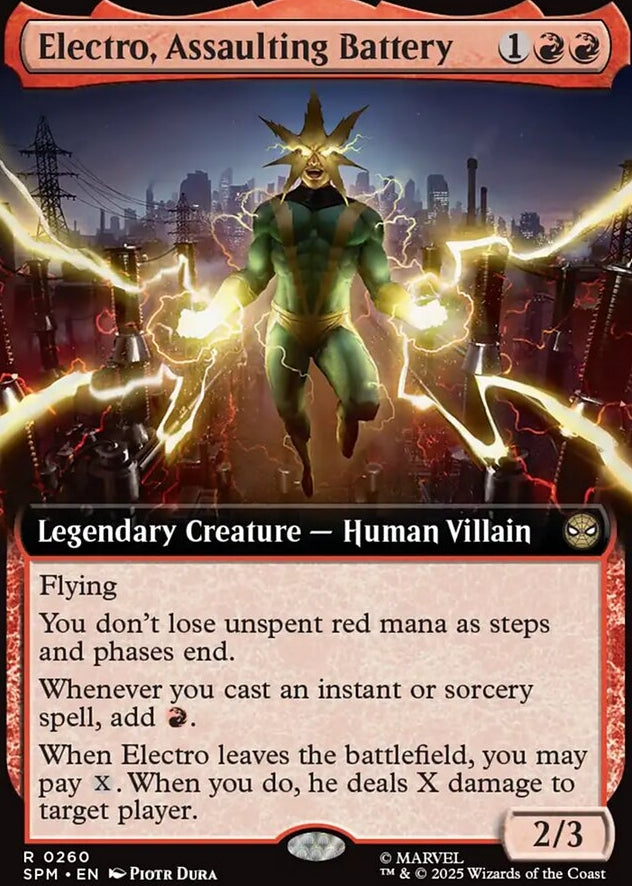 Electro, Assaulting Battery [ #0260 Extended Art ] (SPM-R)