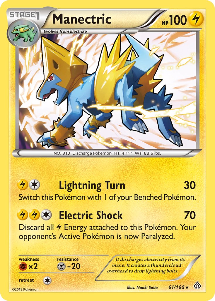 Manectric - 061/160 (PRC) Holo Rare - Near Mint Holofoil