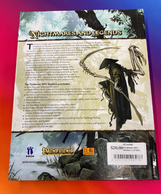 Pathfinder RPG: Bestiary 3 (USED)