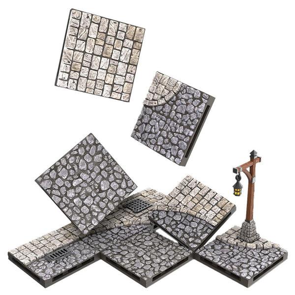 WizKids 4D Tiles: WarLock Tiles - Town & Village: Town Square