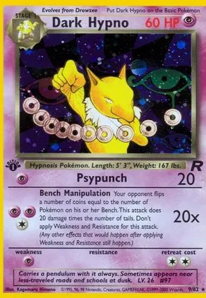 Dark Hypno - 9/82 (TR) Holo Rare - Heavy Played Unlimited