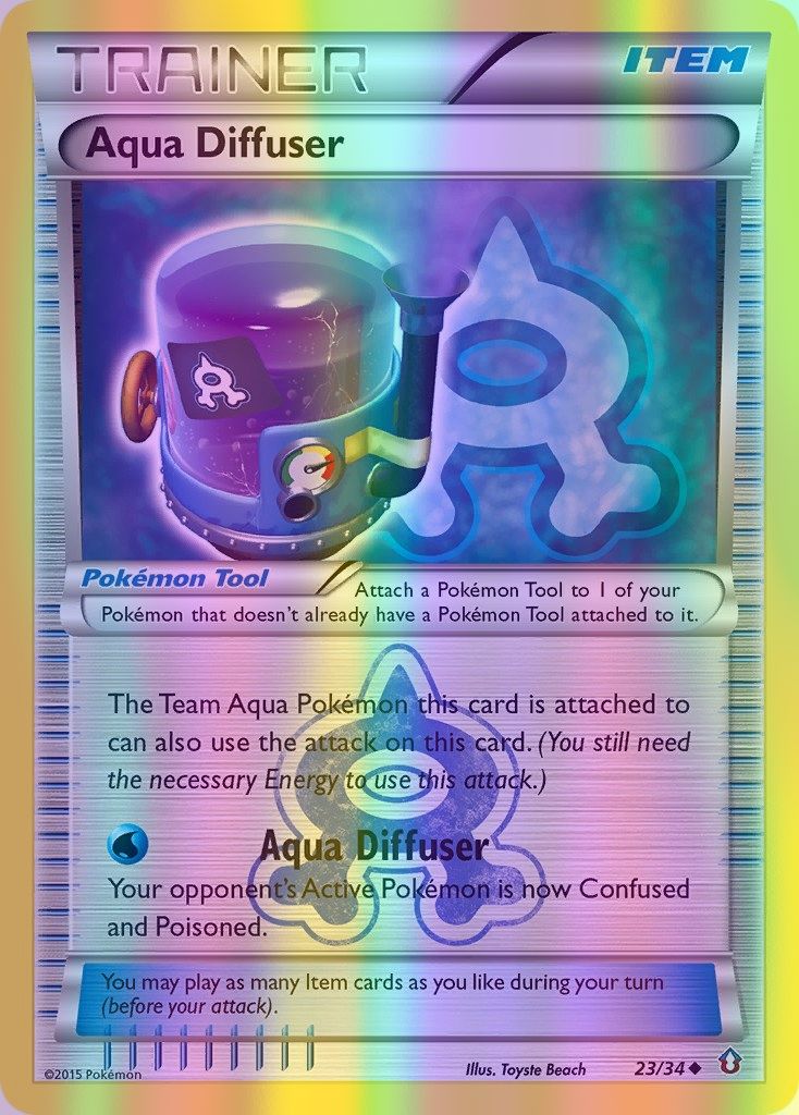 Aqua Diffuser - 023/034 (DCR) Uncommon - Near Mint Reverse Holofoil