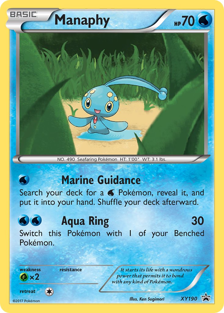Manaphy - XY190 (XY:PR) Promo - Near Mint Holofoil