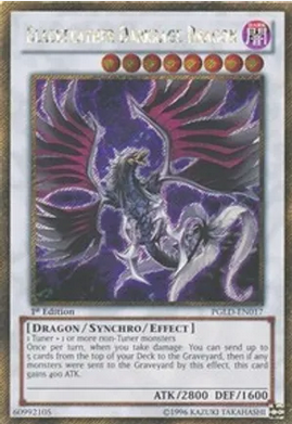 Blackfeather Darkrage Dragon (PGLD-EN017) Gold Secret Rare - 1st Edition Near Mint