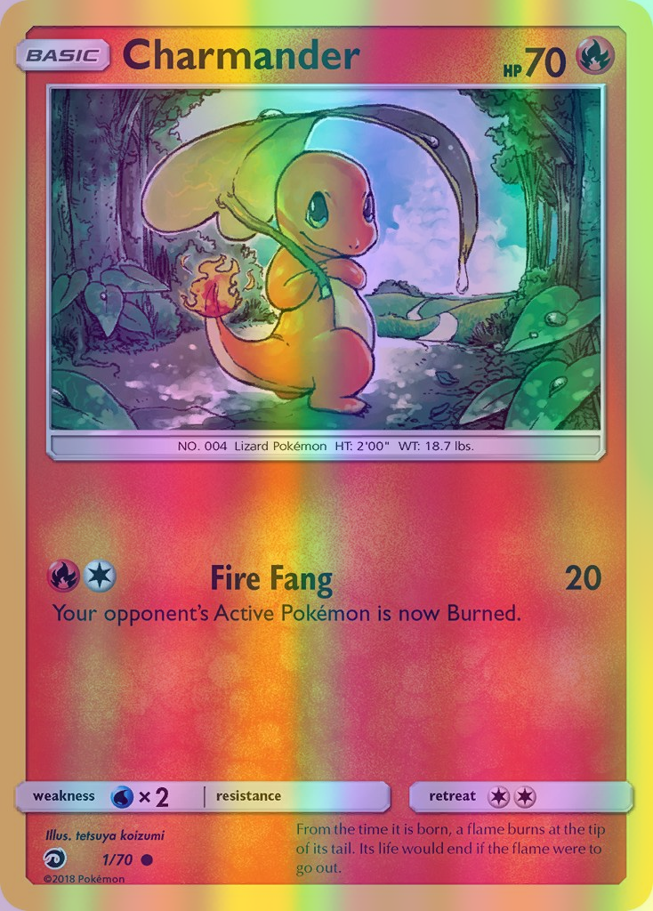 Charmander - 01/70 (DRM) Common - Near Mint Reverse Holofoil