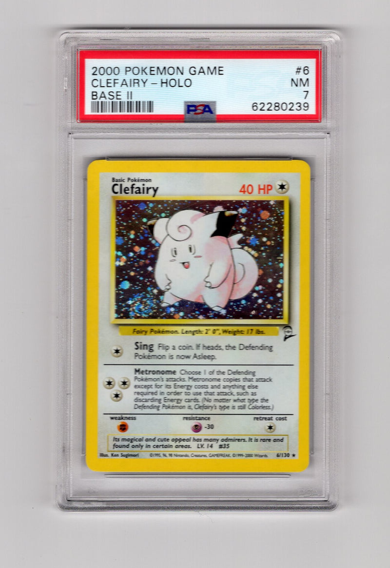 Clefairy - 006/130 (B2) Holo Rare - Unlimited Light Play (Graded - PSA 7)