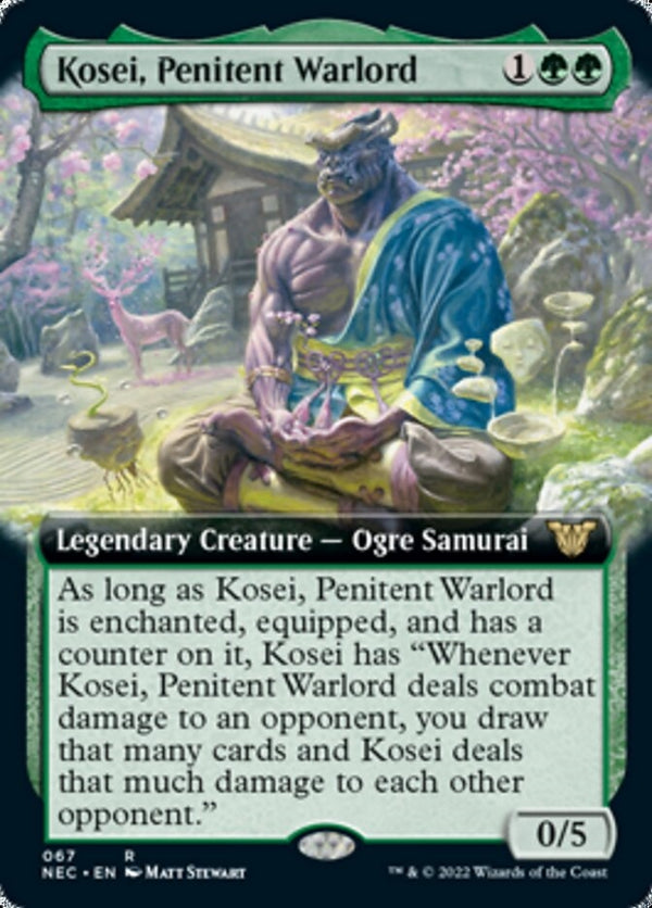 Kosei, Penitent Warlord [#67 Extended Art] (NEC-R)