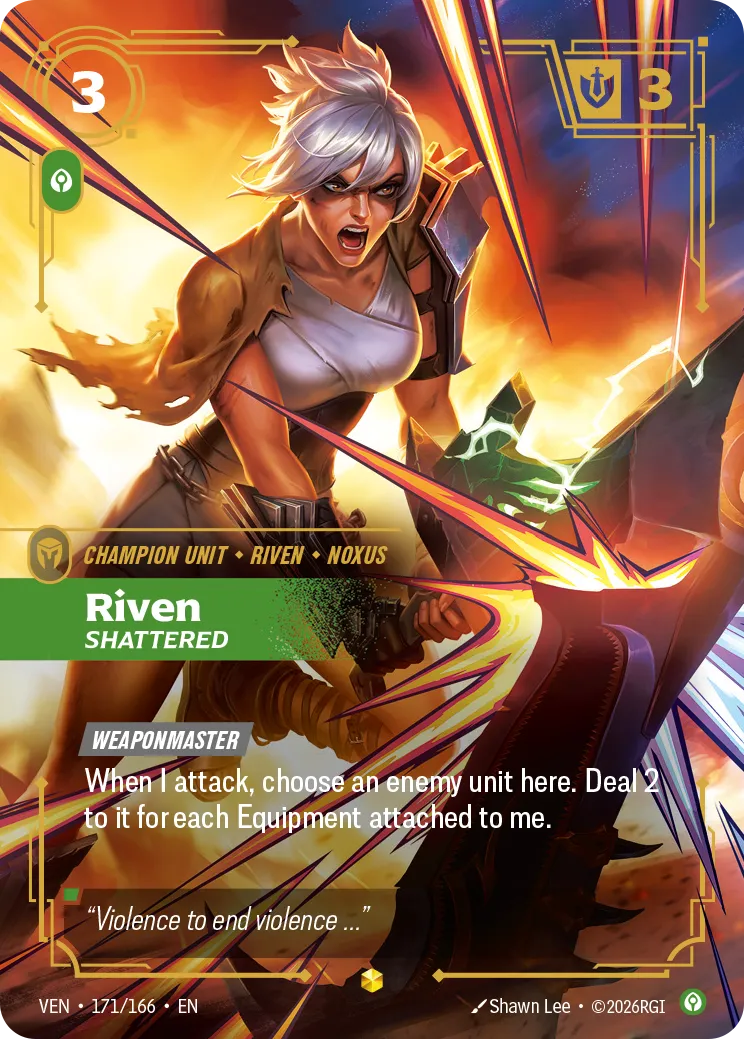 Riven, Shattered (Overnumbered) - 171/166 (VEN) Rare