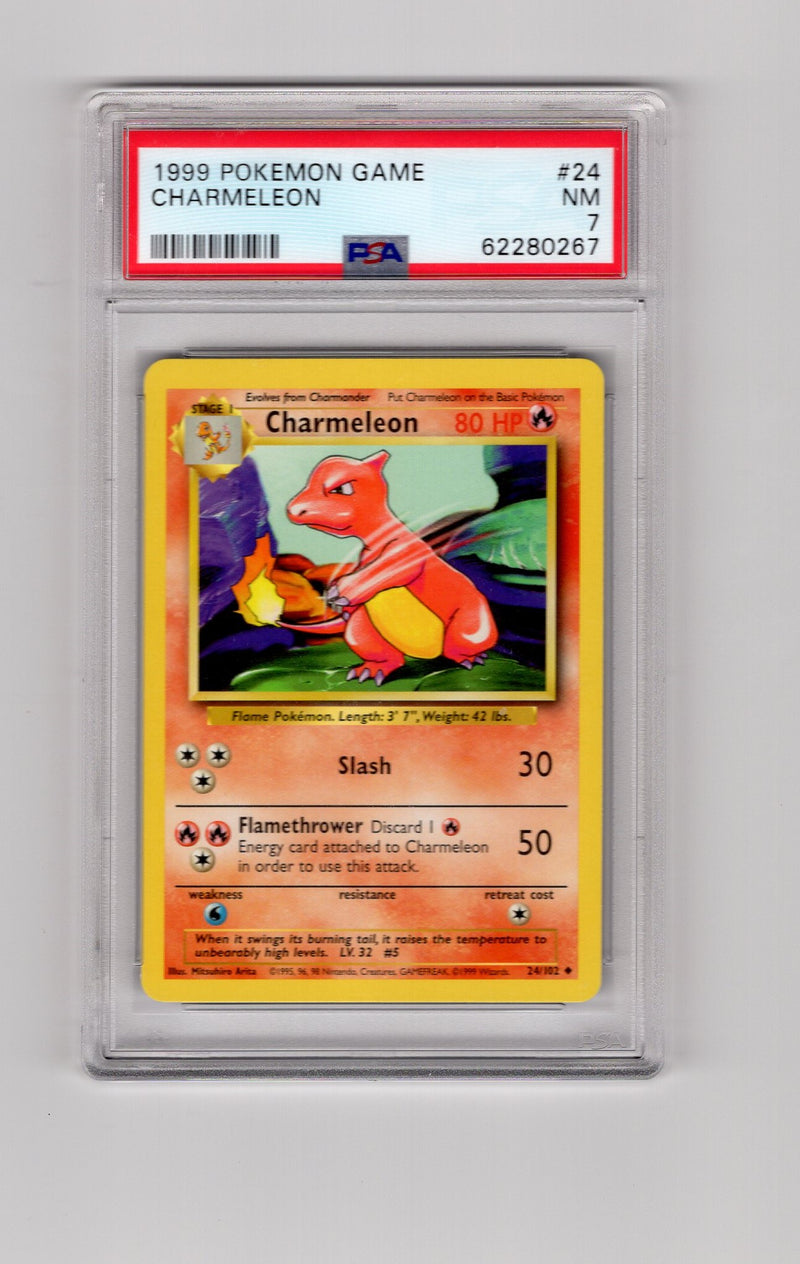 Charmeleon - 024/102 (BS) Uncommon - Unlimited Light Play (Graded - PSA 7)