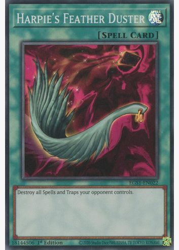 Harpie's Feather Duster (EGS1-EN022) 1st Edition Super Rare