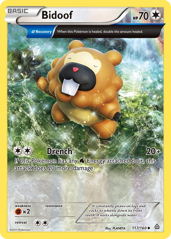 Bidoof (Alpha) - 117/160 (PRC) Uncommon - Near Mint