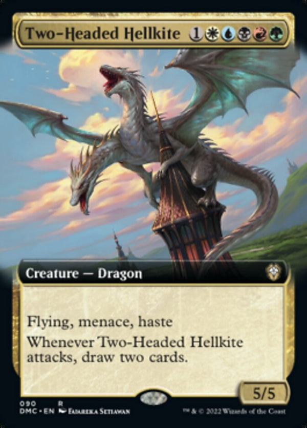 Two-Headed Hellkite [#090 Extended Art] (DMC-R)