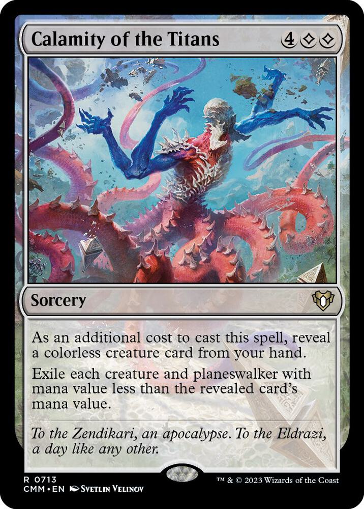 Calamity of the Titans [#0713 New Commander Cards] (CMM-R) Light Play