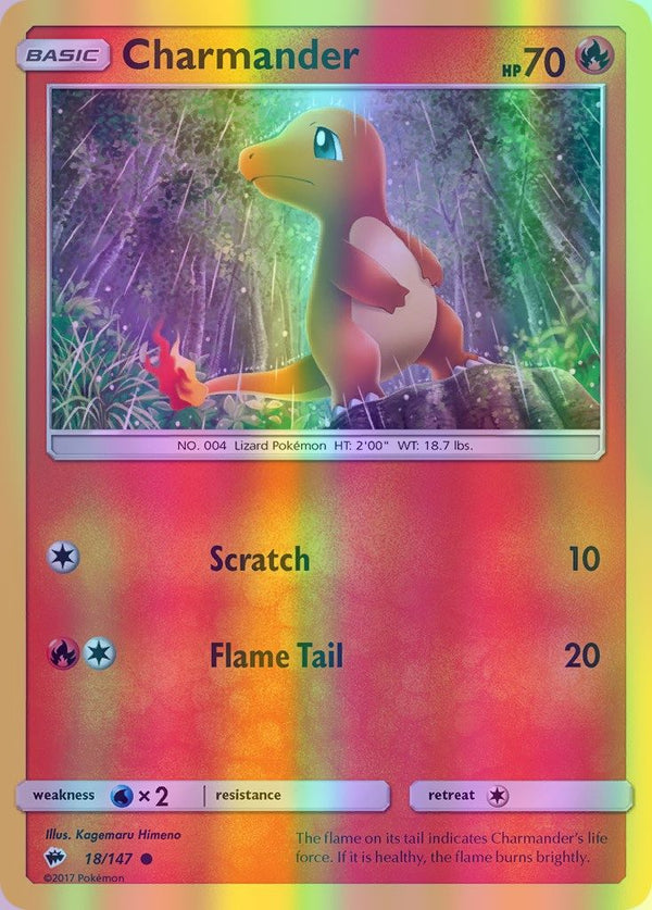 Charmander - 018/147 (SM:BUS) Common - Near Mint Reverse Holofoil