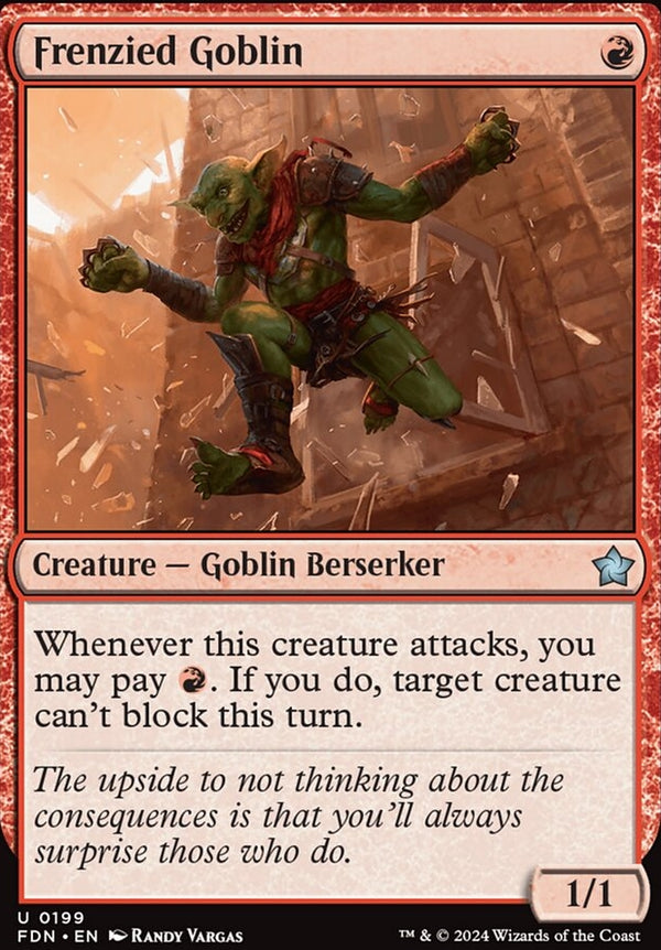 Frenzied Goblin [#0199] (FDN-U-FOIL)