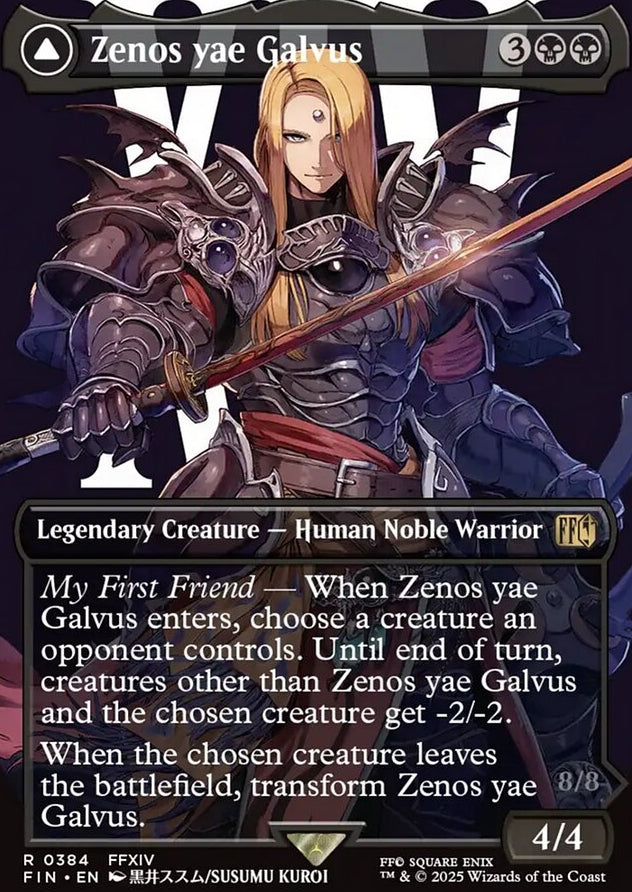 Zenos yae Galvus // Shinryu, Transcendent Rival [ #0384 Borderless Alternate Art ] (FIN-R)